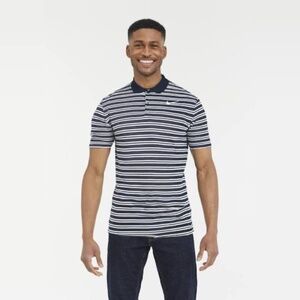 NIKE Dri-Fit Striped Short Sleeve Golf Polo Shirt